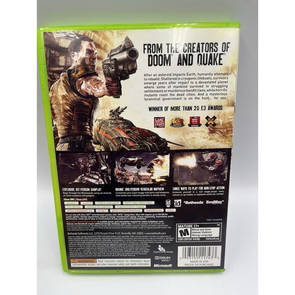 Rage - Anarchy Edition (Microsoft Xbox 360, 2011) CIB, Complete - Picture 3 of 11